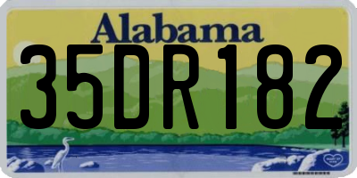 AL license plate 35DR182