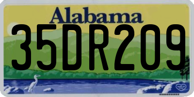AL license plate 35DR209