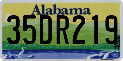 AL license plate 35DR219