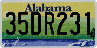 AL license plate 35DR231