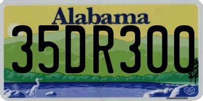 AL license plate 35DR300