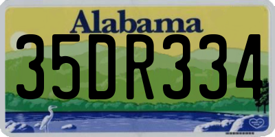 AL license plate 35DR334