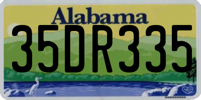 AL license plate 35DR335