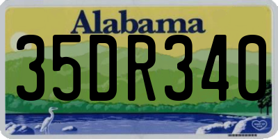 AL license plate 35DR340