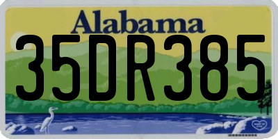 AL license plate 35DR385