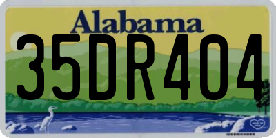 AL license plate 35DR404