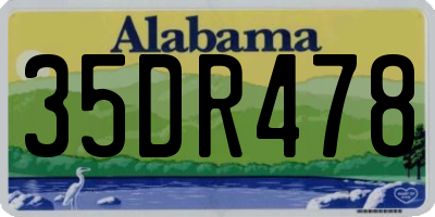 AL license plate 35DR478