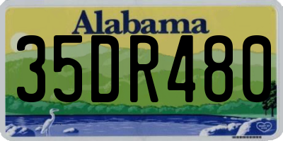 AL license plate 35DR480
