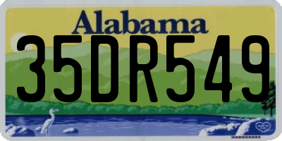 AL license plate 35DR549