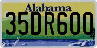 AL license plate 35DR600