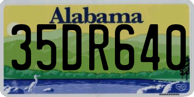 AL license plate 35DR640