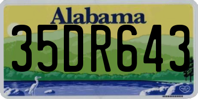 AL license plate 35DR643
