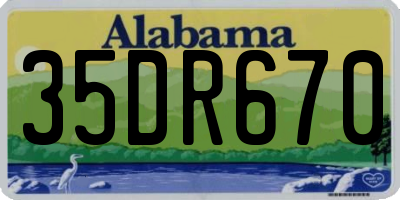 AL license plate 35DR670