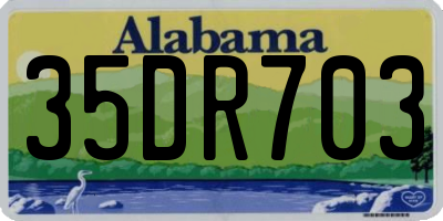 AL license plate 35DR703