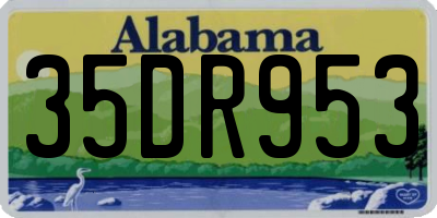 AL license plate 35DR953