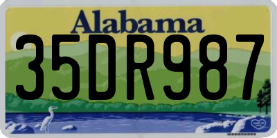 AL license plate 35DR987