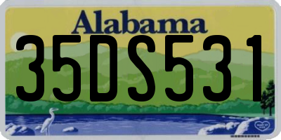 AL license plate 35DS531