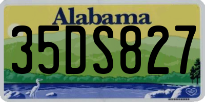 AL license plate 35DS827
