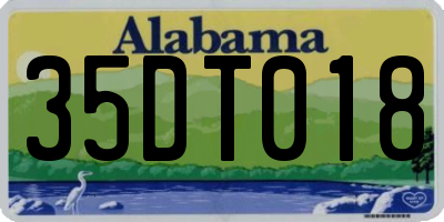AL license plate 35DT018