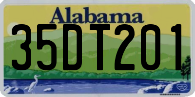 AL license plate 35DT201