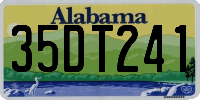 AL license plate 35DT241