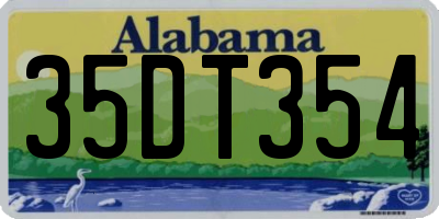 AL license plate 35DT354
