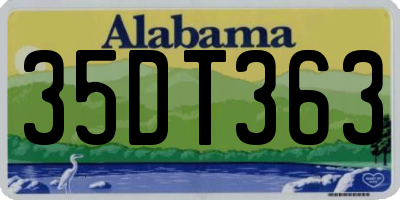 AL license plate 35DT363