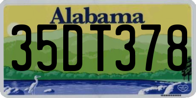 AL license plate 35DT378
