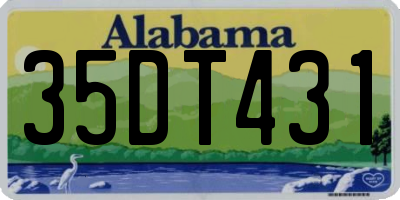 AL license plate 35DT431