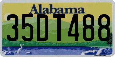 AL license plate 35DT488