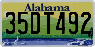 AL license plate 35DT492