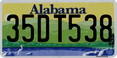 AL license plate 35DT538
