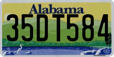 AL license plate 35DT584