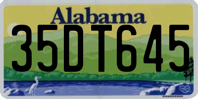 AL license plate 35DT645