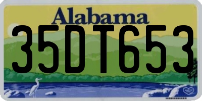 AL license plate 35DT653