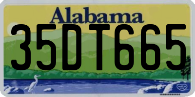 AL license plate 35DT665