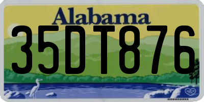 AL license plate 35DT876