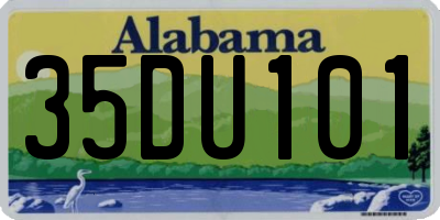 AL license plate 35DU101