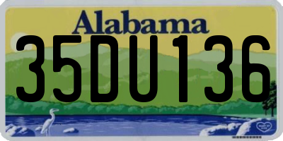 AL license plate 35DU136