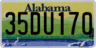 AL license plate 35DU170