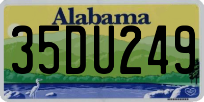 AL license plate 35DU249