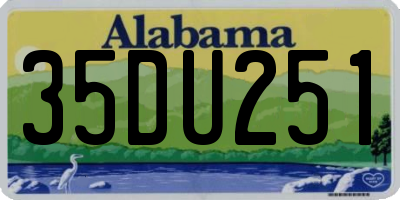AL license plate 35DU251