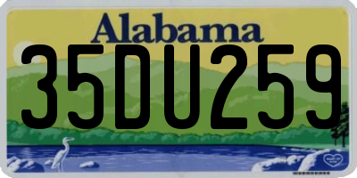 AL license plate 35DU259