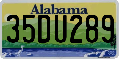 AL license plate 35DU289