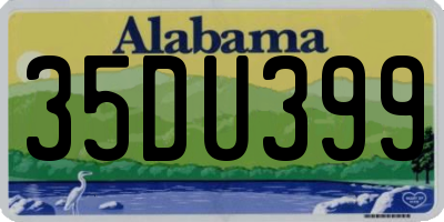 AL license plate 35DU399