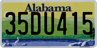 AL license plate 35DU415