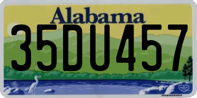 AL license plate 35DU457