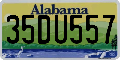 AL license plate 35DU557