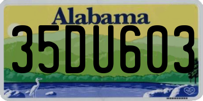 AL license plate 35DU603