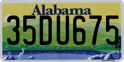 AL license plate 35DU675